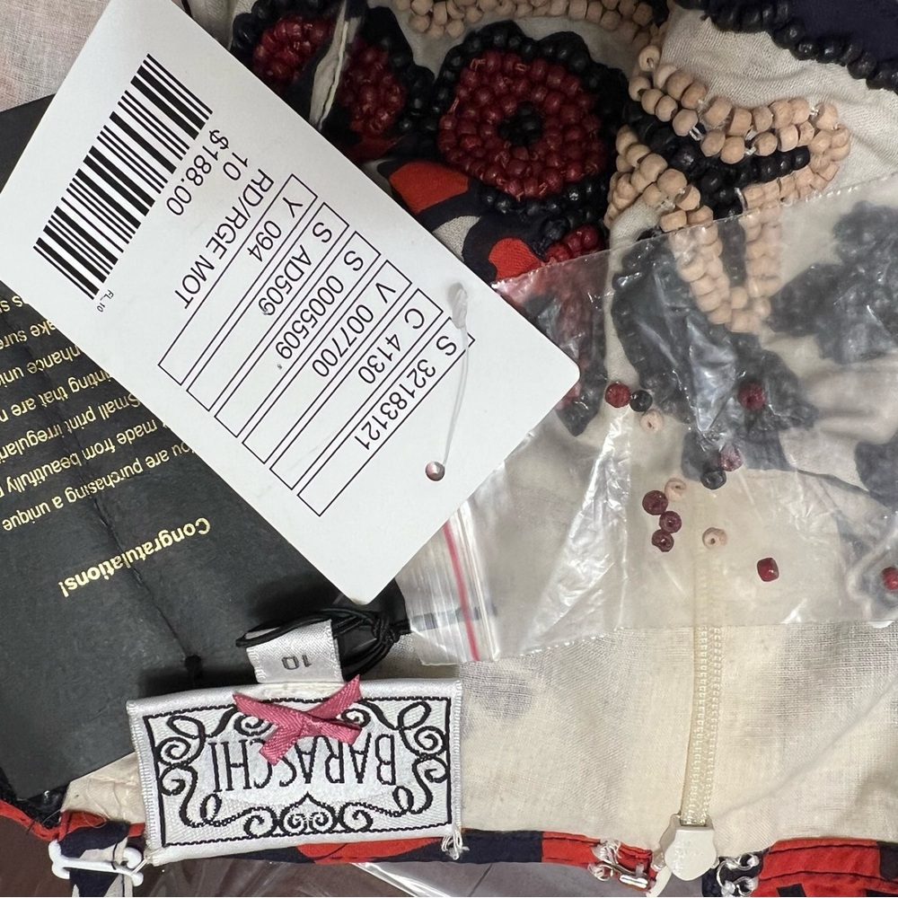 Anthropologie Yoana Baraschi Sweetwater Beaded Fit & Flare Dress Size 10 NWT - Picture 10 of 11